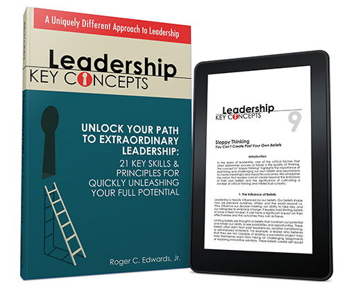 Leadership Key Concepts Book Cover and Kindle Reader